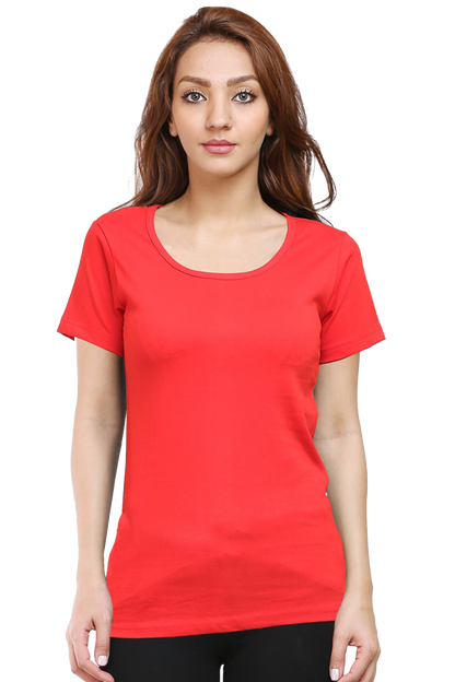 Round Neck Half Sleeve Classic T-Shirt for Women