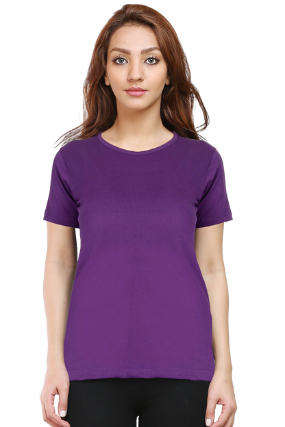 Round Neck Half Sleeve Classic T-Shirt for Women