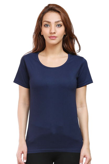 Round Neck Half Sleeve Classic T-Shirt for Women